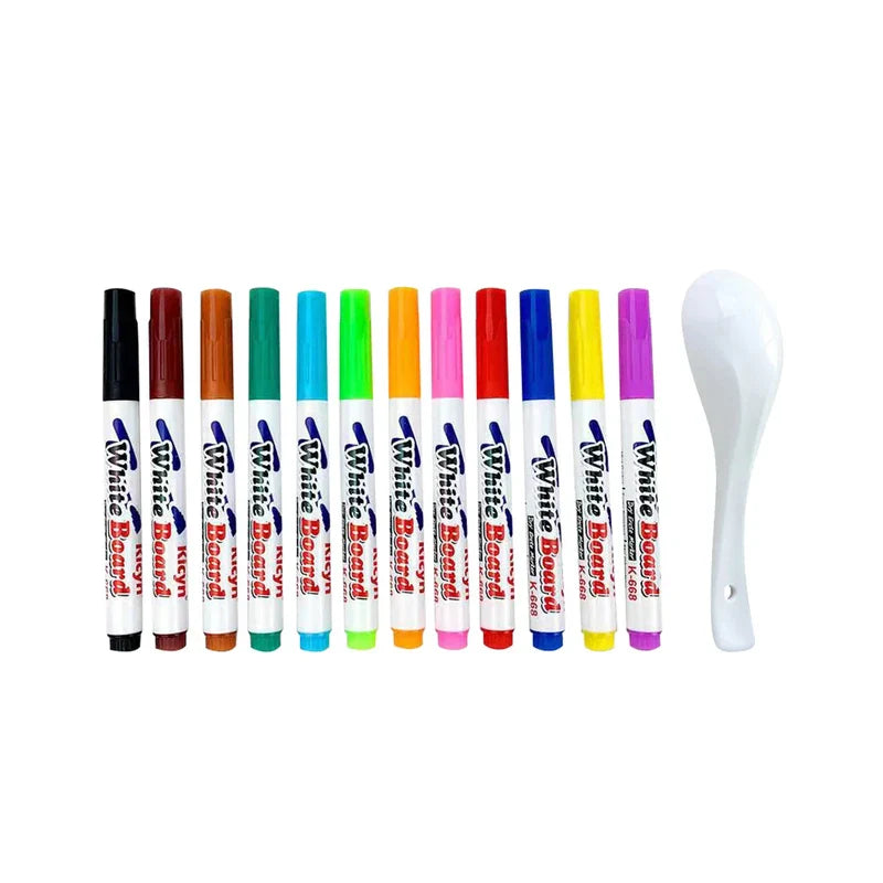 Canetas Mágicas, Canetas com Tinta Flutuante, Canetas De Desenho Que Flutuam Na Água, Brinquedo de Desenho Flutuante, Kit De Canetas Com Tinta Flutuante, Brinquedo de Desenhos que Flutuam na Água, Brinquedo de Desenho Interativo, Brinquedo Interativo, Ferramenta Criativa Infantil, Brinquedo Criativo de Desenhar