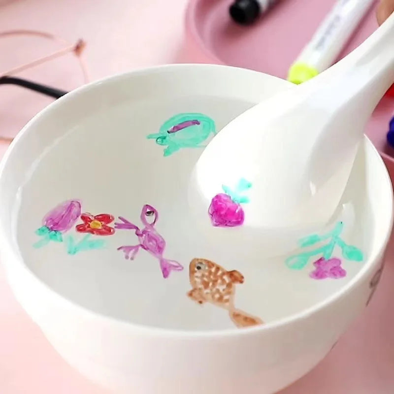 Canetas Mágicas, Canetas com Tinta Flutuante, Canetas De Desenho Que Flutuam Na Água, Brinquedo de Desenho Flutuante, Kit De Canetas Com Tinta Flutuante, Brinquedo de Desenhos que Flutuam na Água, Brinquedo de Desenho Interativo, Brinquedo Interativo, Ferramenta Criativa Infantil, Brinquedo Criativo de Desenhar