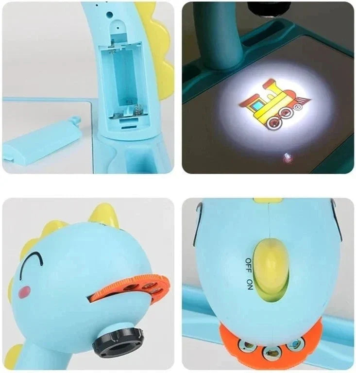 Mesa Projetora De Desenhos, Projetor De Desenhos para Colorir, Mesa De Desenho Educativa, Brinquedo Projetor de Desenhos Infantil, Brinquedo para Desenhar, Brinquedo para Colorir, Ferramenta De Desenho Educativa, Mesa De Desenho Com Projetor, Atividade Criativa Infantil, Desenvolvimento da Coordenação Motora