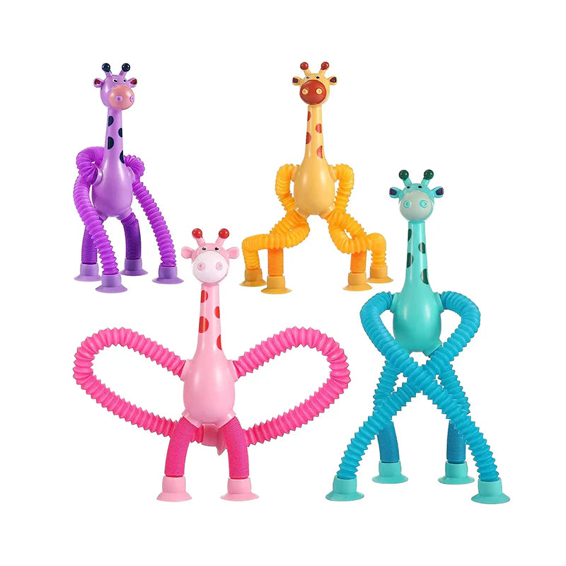 Brinquedo Interativo Girafa, Diversão e Aprendizado Infantil, Girafas Coloridas, Brinquedos Interativos e Educativos, Girafas de Brincar com Ventosas, Brinquedo Criativo, Brinquedo de Girafa com Ventosa, Girafas Coloridas para Bebês, Brinquedo de Esticar, Brinquedos Criativos para Crianças