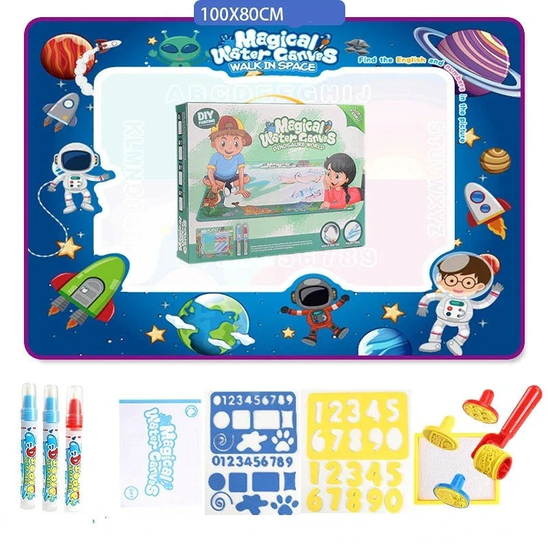 Brinquedo de Desenhos Reutilizável, Tapete de Desenho sem Sujeira, Lona de Desenho para Crianças, Tapete Mágico Reutilizável, Brinquedo Educativo, Brinquedo para Desenvolvimento Infantil, Desenvolvimento da Coordenação Motora, Desenvolvimento Cognitivo, Brinquedo para Desenhar sem Sujeira, Brinquedo de Colorir Reutilizável