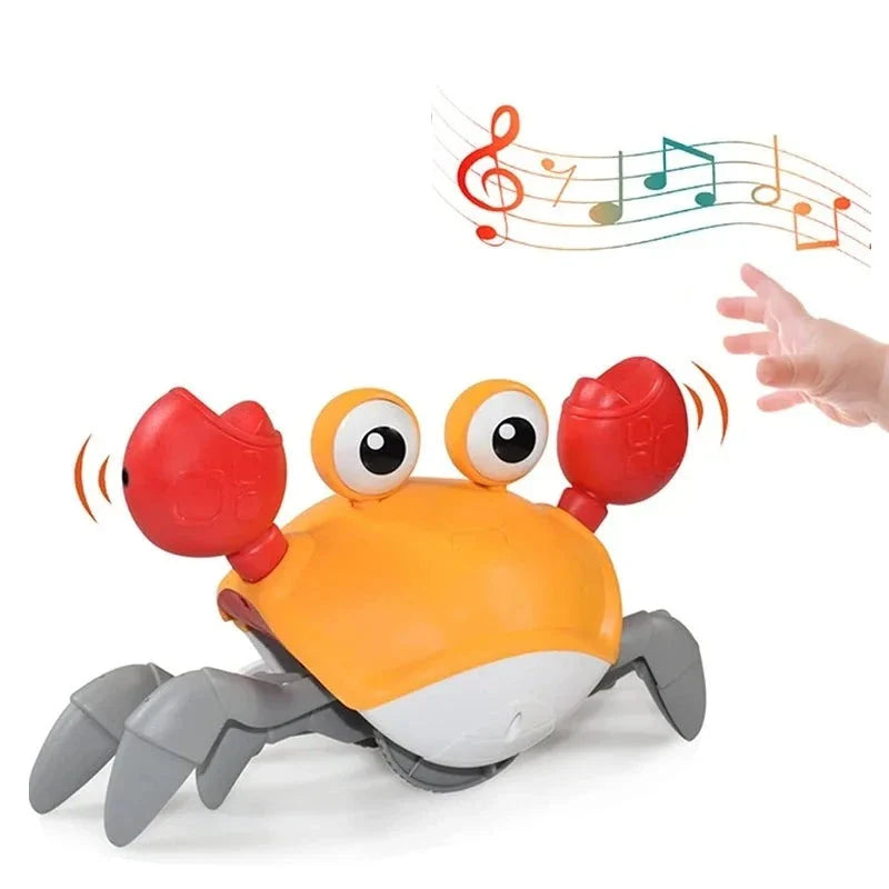 Brinquedo Caranguejo Fujão, Caranguejo com Sensor de Obstáculos, Brinquedo Interativo para Bebês, Caranguejo de Brincar para Bebês, Brinquedo Educativo com Luzes e Sons, Brinquedo com Sensor de Movimento, Brinquedo de Aprendizado para Bebês, Caranguejo com Luzes e Músicas, Caranguejo Divertido, Caranguejo Inteligente