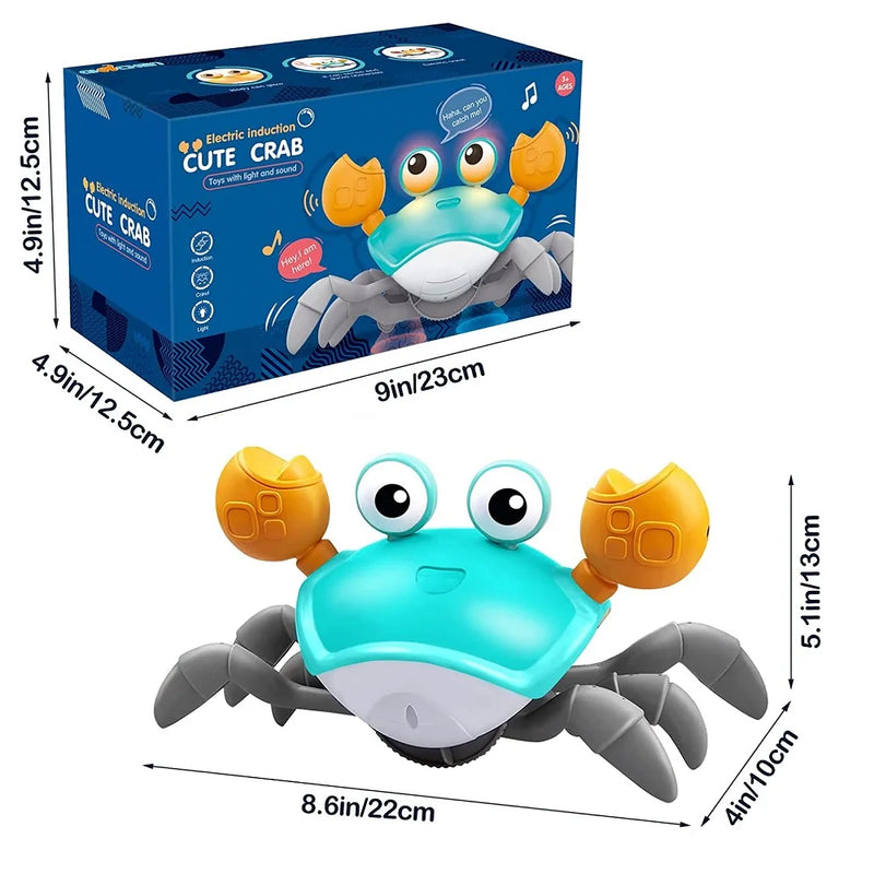 Brinquedo Caranguejo Fujão, Caranguejo com Sensor de Obstáculos, Brinquedo Interativo para Bebês, Caranguejo de Brincar para Bebês, Brinquedo Educativo com Luzes e Sons, Brinquedo com Sensor de Movimento, Brinquedo de Aprendizado para Bebês, Caranguejo com Luzes e Músicas, Caranguejo Divertido, Caranguejo Inteligente