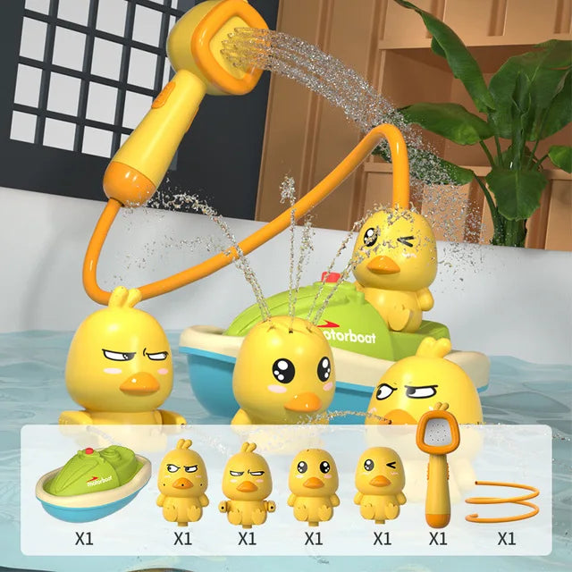 Brinquedo de Banho, Chuveiro Interativo de Pato, Brinquedo Interativo de Banho para Crianças, Chuveirinho de Pato para Banho Divertido, Brinquedo Interativo para Hora do Banho, Brinquedo para Facilitar o Banho Infantil, Chuveirinho Interativo para Bebês, Brinquedo de Banho para Entreter as Crianças, Brincadeira na Hora do Banho, Chuveirinho Divertido para Crianças
