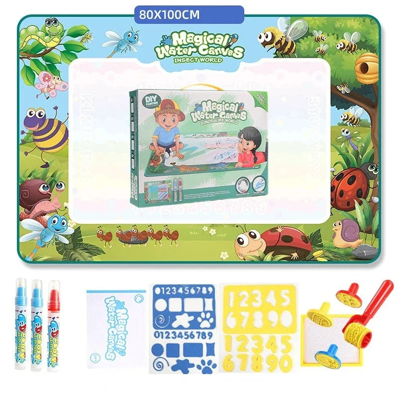 Brinquedo de Desenhos Reutilizável, Tapete de Desenho sem Sujeira, Lona de Desenho para Crianças, Tapete Mágico Reutilizável, Brinquedo Educativo, Brinquedo para Desenvolvimento Infantil, Desenvolvimento da Coordenação Motora, Desenvolvimento Cognitivo, Brinquedo para Desenhar sem Sujeira, Brinquedo de Colorir Reutilizável