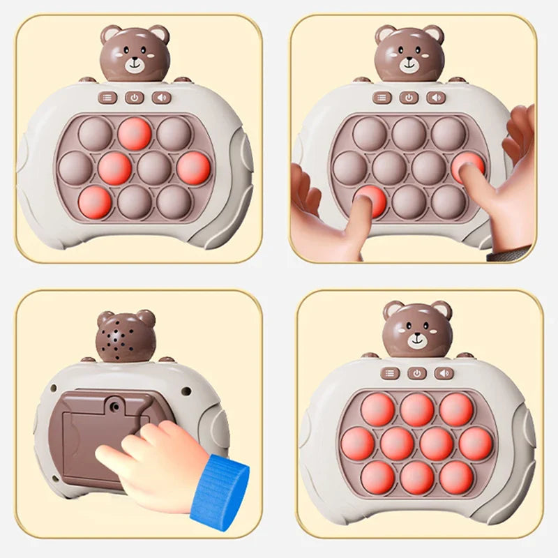 Ursinho Eletrônico Inteligente, Brinquedo para Desenvolvimento Motor, Brinquedo De Raciocínio Lógico, Brinquedo para Desenvolvimento Infantil, Brinquedo Para Coordenação Motora, Brinquedo Inteligente Para Crianças, Atividade Educativa Infantil, Brinquedo Educativo Eletrônico, Brinquedo Interativo Infantil, Ferramenta De Desenvolvimento Infantil