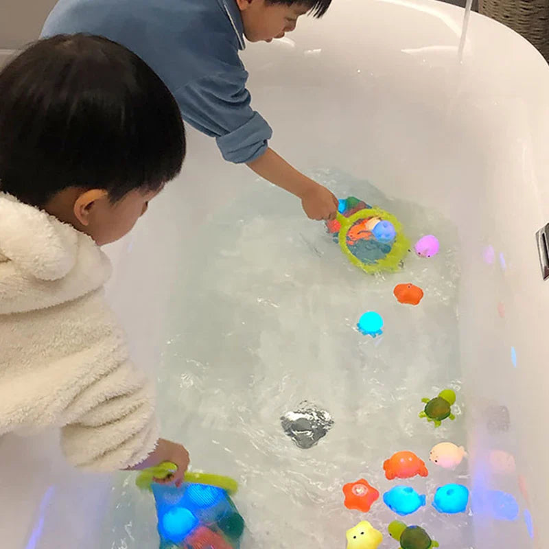 Brinquedo de Pesca para Banho, Brinquedo De Banho Infantil, Brinquedo Educativo Para Banho, Redinha De Pesca Infantil para Banho, Brinquedos de Banho para Crianças, Redinha De Pesca Com Bichinhos, Brinquedo De Banho Com Luzes, Brinquedo Interativo para Banho, Brinquedo de Pesca para Crianças, Brinquedo para Diversão no Banho