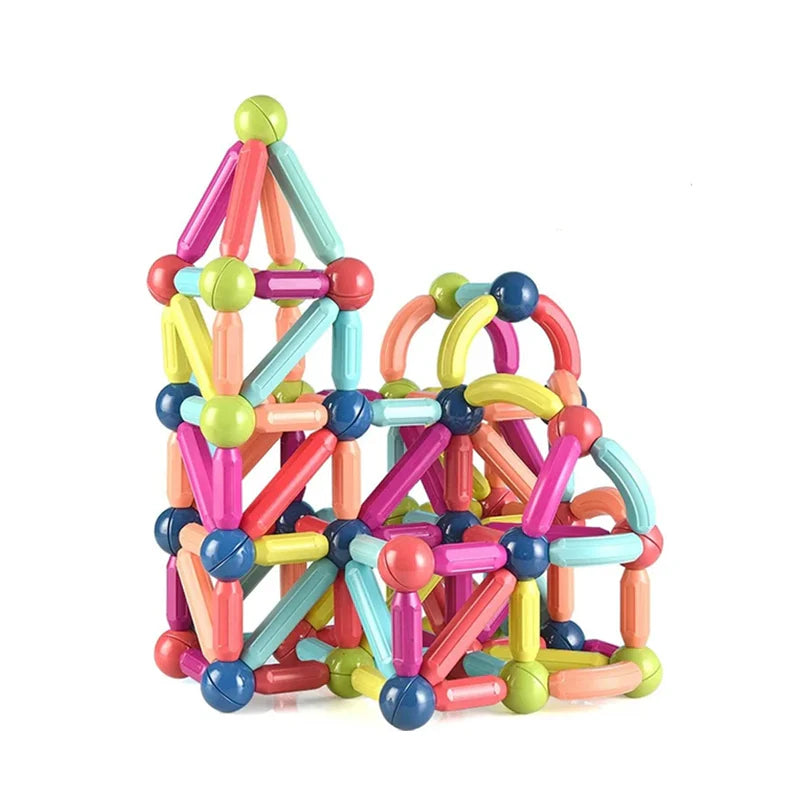 Blocos Magnéticos de Construção, Brinquedo Educativo Infantil, Brinquedo de Montar com Imãs, Brinquedo para Desenvolvimento Cognitivo, Brinquedo de Construção Educativo, Blocos Magnéticos Criativos para Crianças, Brinquedo para Desenvolvimento Motor, Brinquedo para Desenvolvimento Infantil, Brinquedo Magnético para Crianças, Blocos Magnéticos Educacionais
