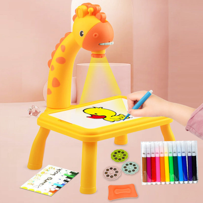 Mesa Projetora De Desenhos, Projetor De Desenhos para Colorir, Mesa De Desenho Educativa, Brinquedo Projetor de Desenhos Infantil, Brinquedo para Desenhar, Brinquedo para Colorir, Ferramenta De Desenho Educativa, Mesa De Desenho Com Projetor, Atividade Criativa Infantil, Desenvolvimento da Coordenação Motora